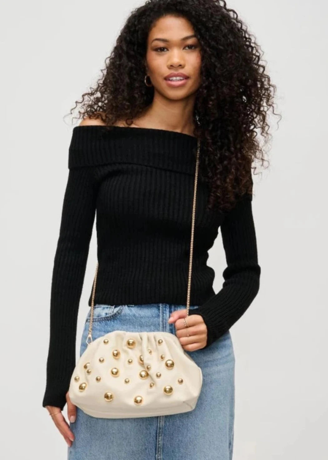 Benny Studded Clutch