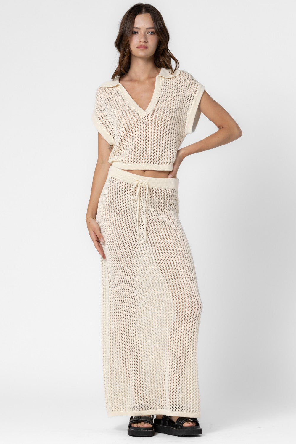 Cecily Crochet Maxi Skirt