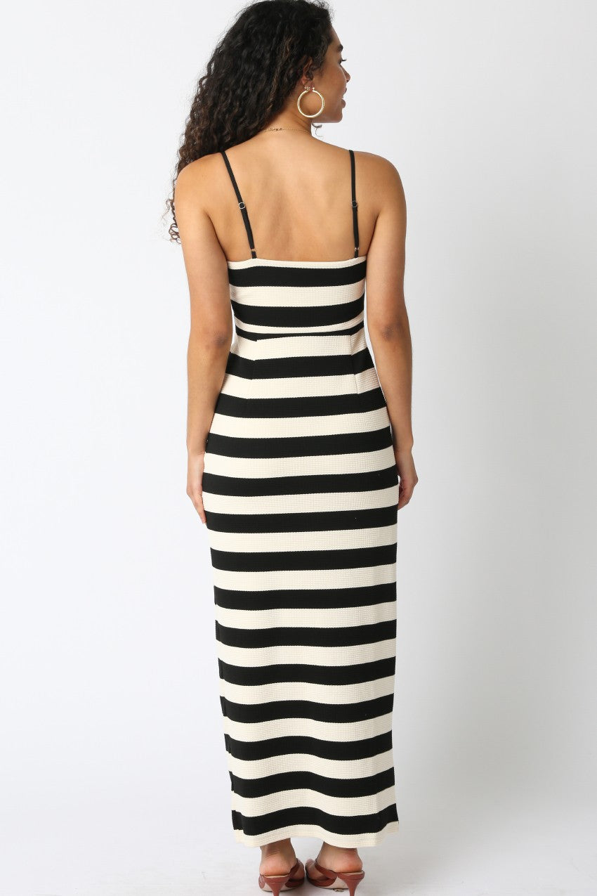 Tayshia Striped Maxi Dress