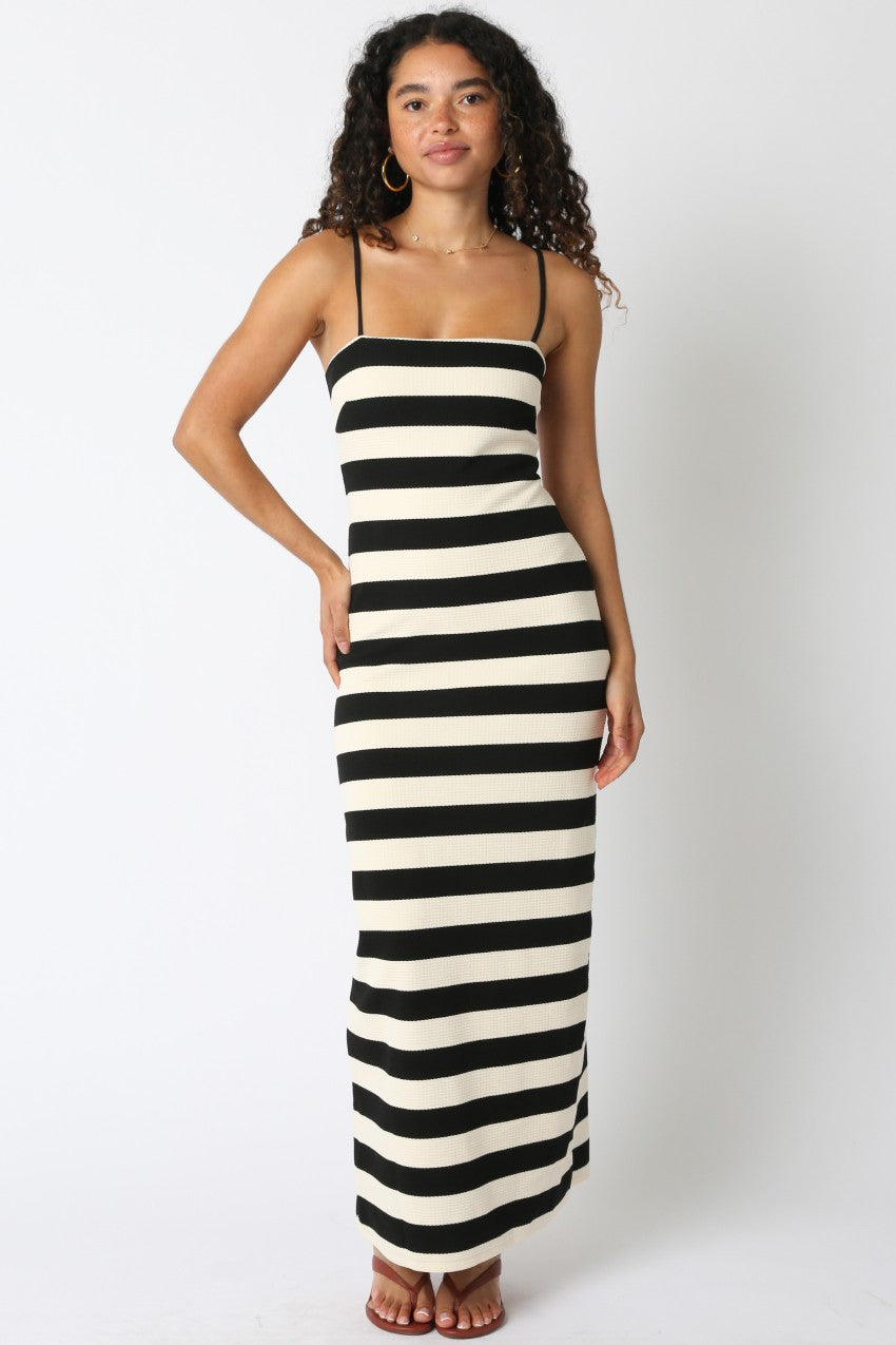 Tayshia Striped Maxi Dress