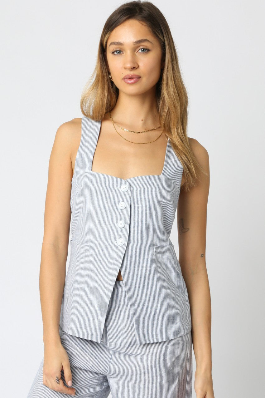 Melody Linen Vest