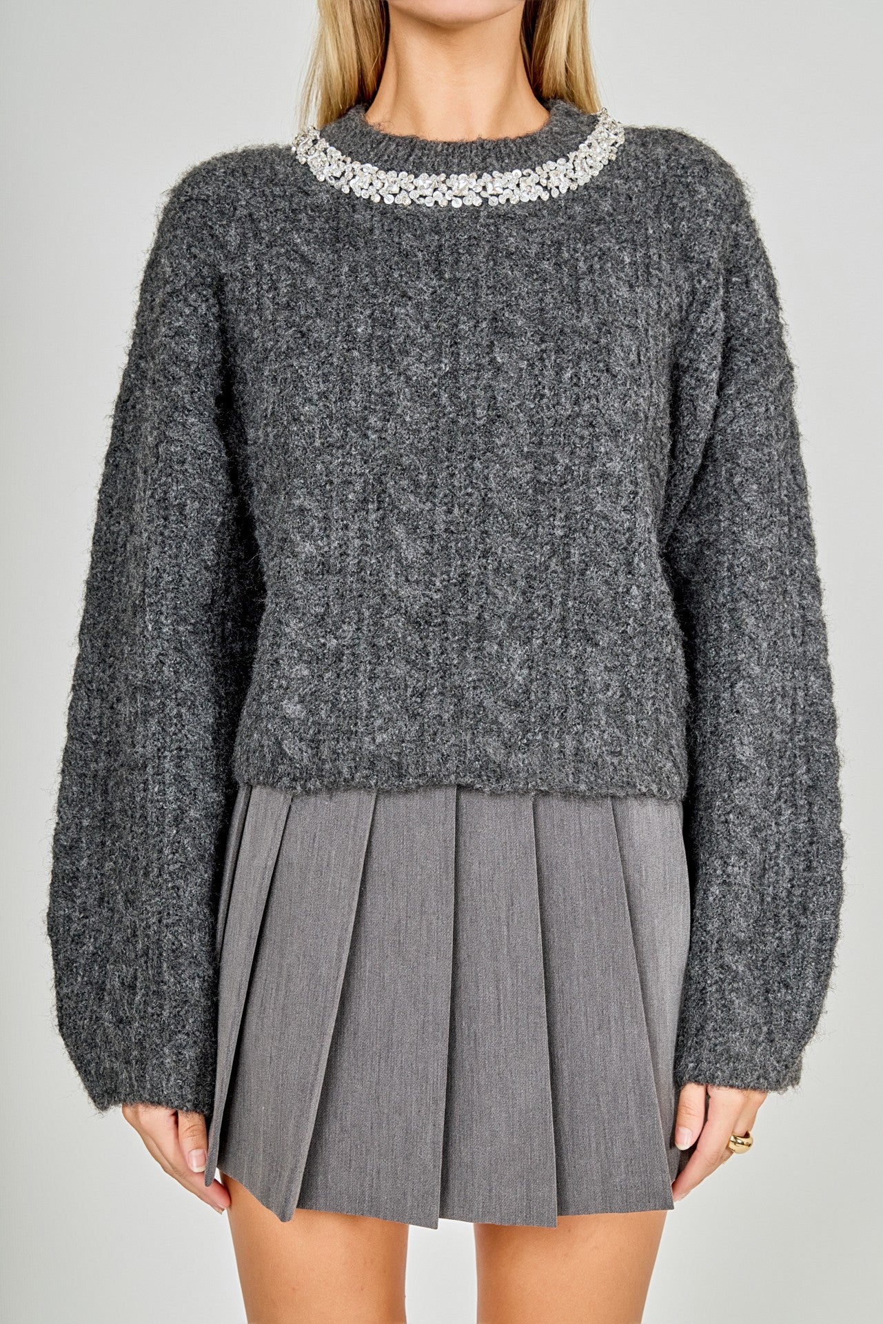 Bejeweled Knit Sweater