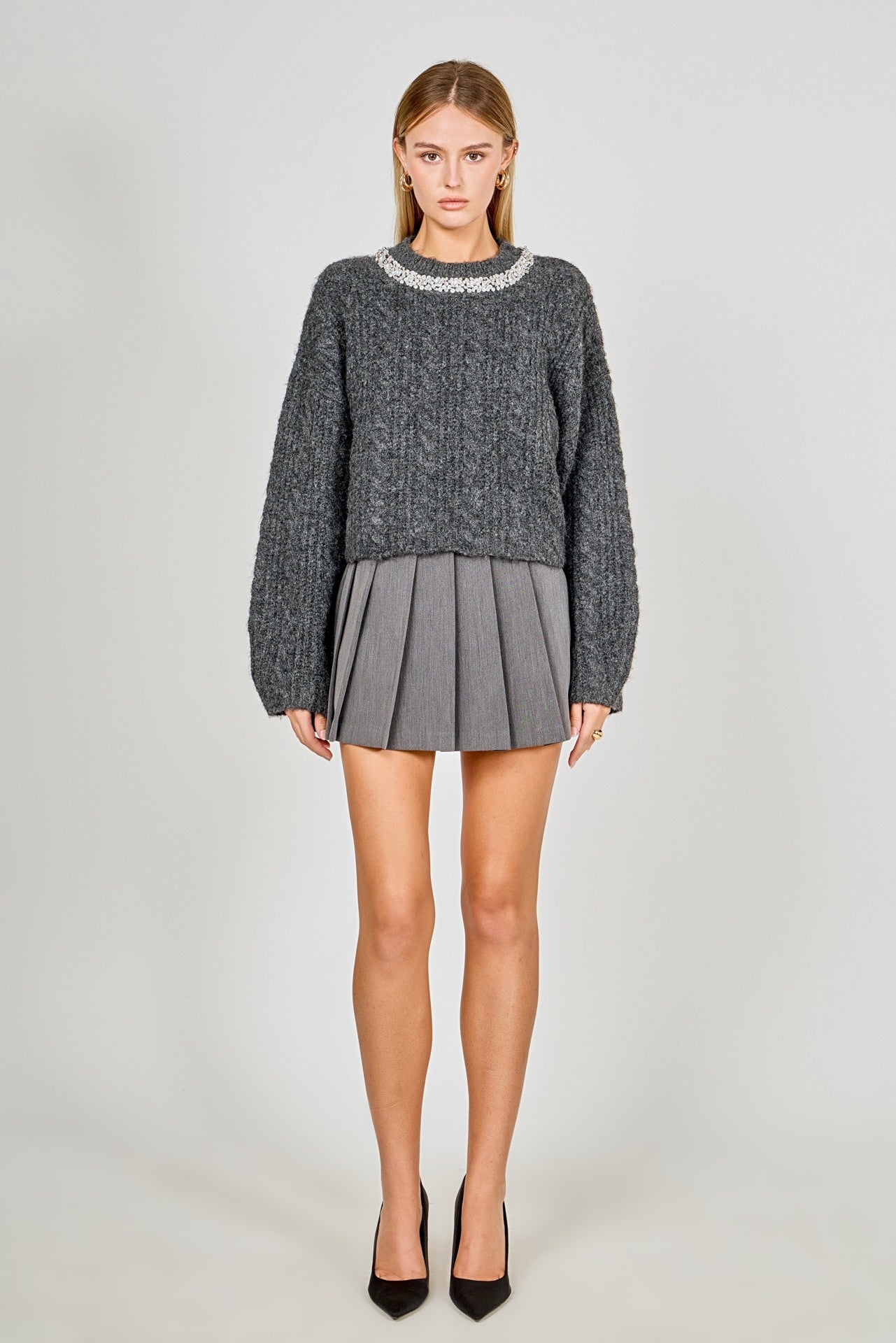 Bejeweled Knit Sweater