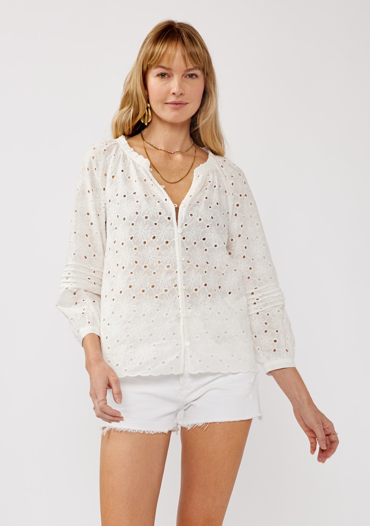 Lacey Eyelet Top