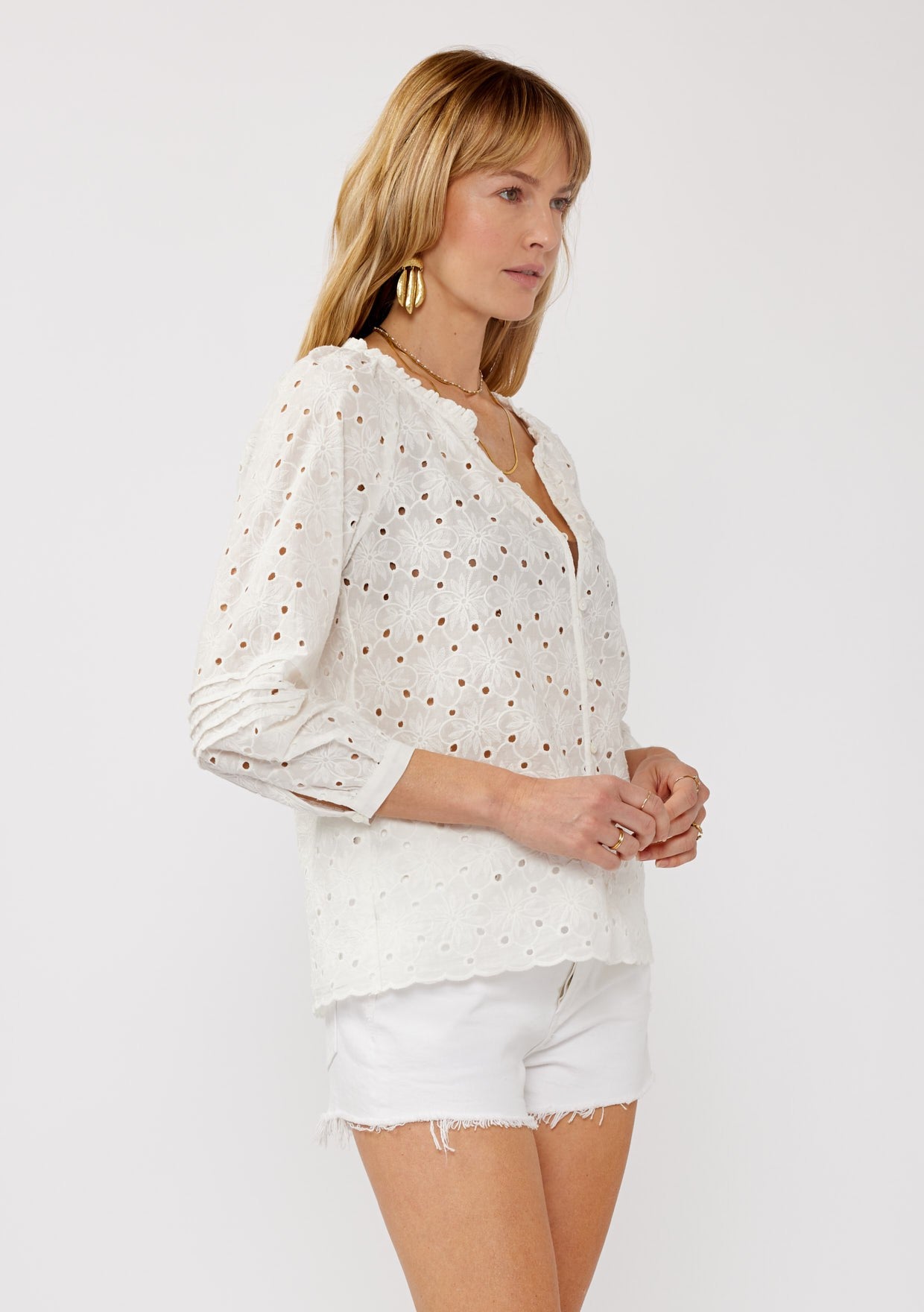Lacey Eyelet Top