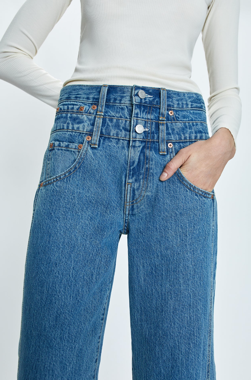 Caleb High Rise Relaxed Stacked Waist