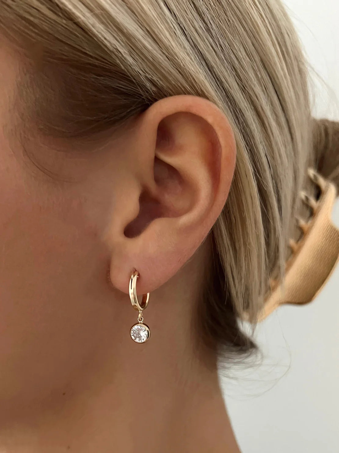 Dot Huggie Hoops